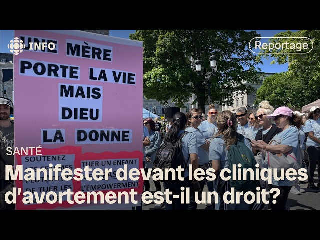 ⁣Manifestation anti-avortement :  des militants contestent l'interdiction