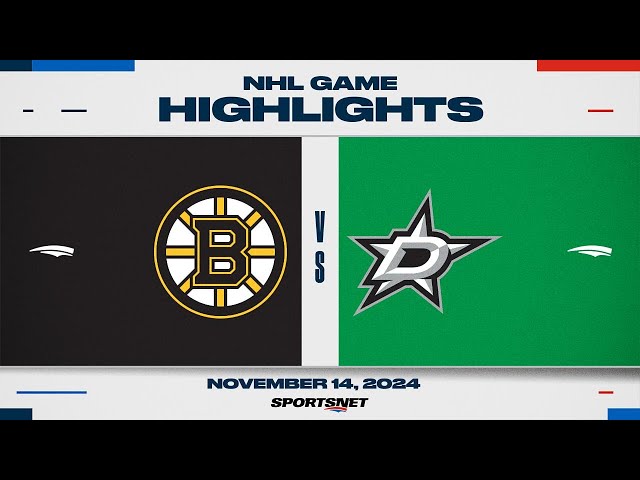 ⁣NHL Highlights | Bruins vs. Stars - November 14, 2024