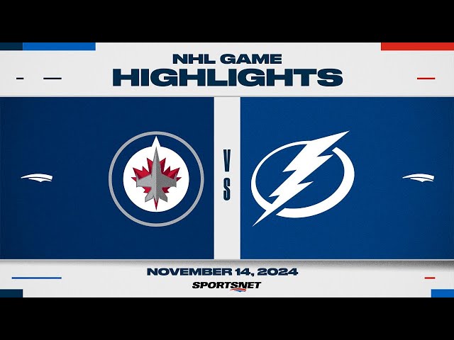 ⁣NHL Highlights | Lighting vs. Jets - November 14, 2024