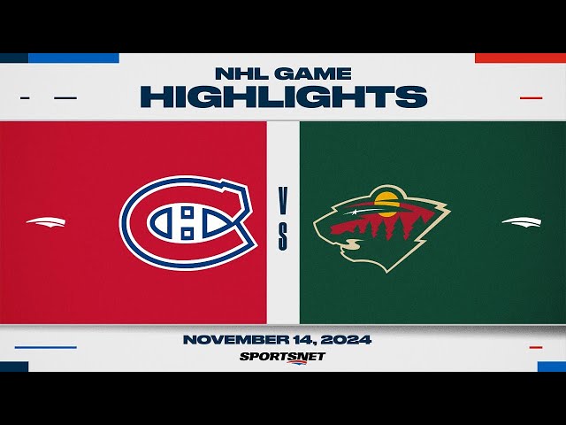 ⁣NHL Highlights | Wild vs. Canadiens - November 14, 2024