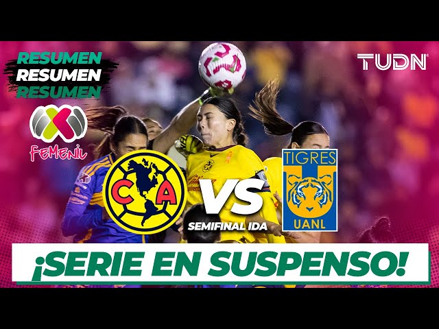 ⁣Resumen y goles | América vs Tigres | Liga Mx Femenil AP2024-4tos | TUDN