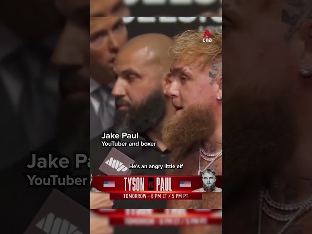 ⁣ Mike Tyson slaps Jake Paul ahead of highly anticipated boxing match