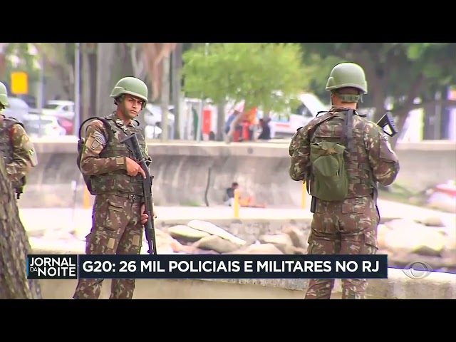 ⁣26 mil policiais e militares reforçam a segurança no RJ para o G20