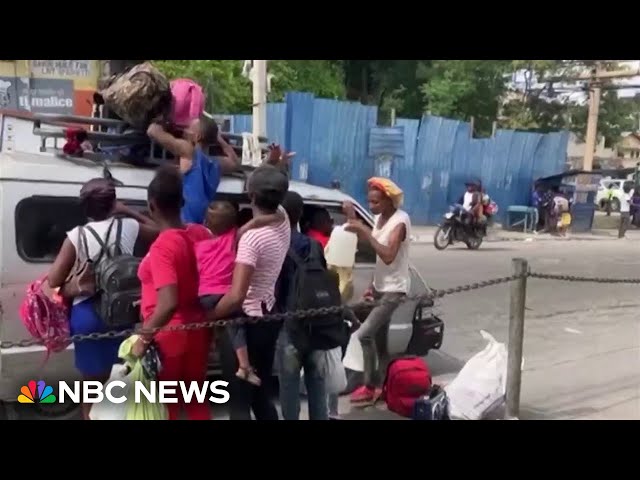 ⁣Haitians flee homes as gangs expand control over the country 