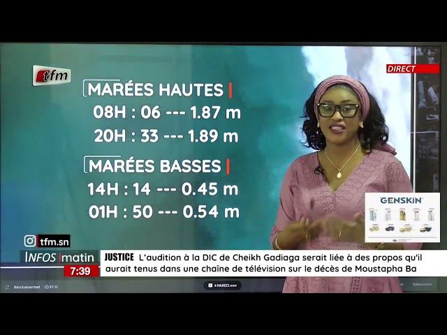 ⁣La météo avec Sokhna natta MBAYE  - Infos matin du 15 novembre 2024