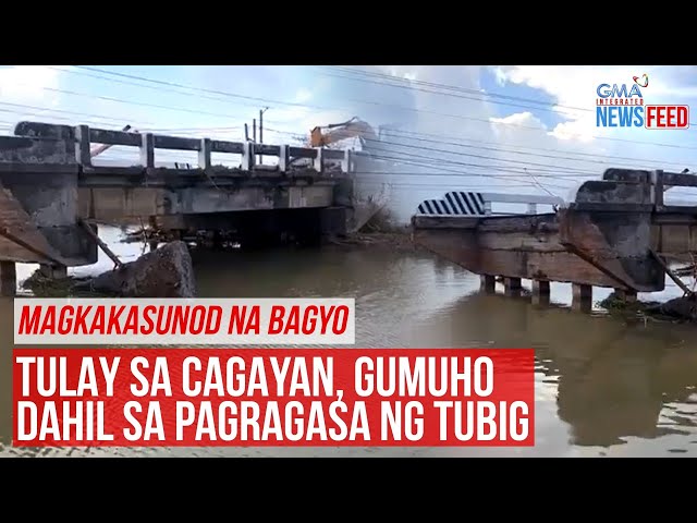 ⁣MAGKAKASUNOD NA BAGYO! Tulay sa Cagayan, gumuho dahil sa pagragasa ng tubig| GMA Integrated Newsfeed