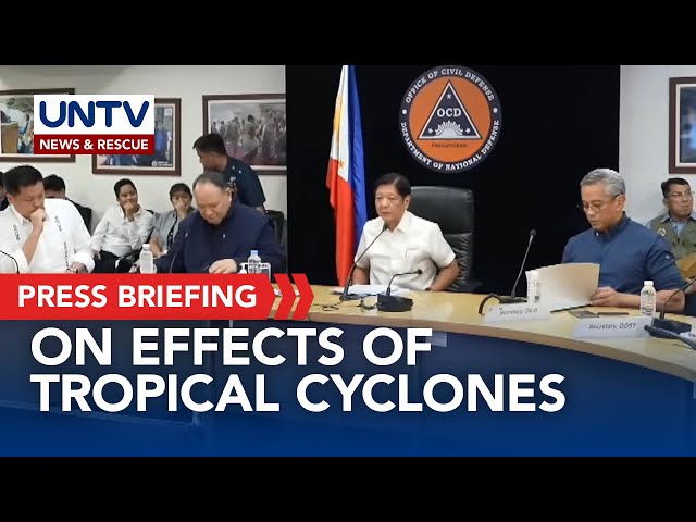 ⁣PBBM leads situation briefing on effects of Typhoon #PepitoPH, other tropical cyclones