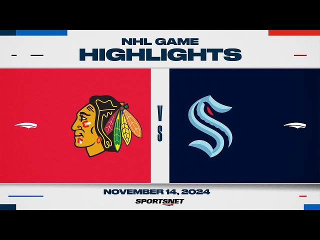 ⁣NHL Highlights | Blackhawks vs. Kraken - November 14, 2024