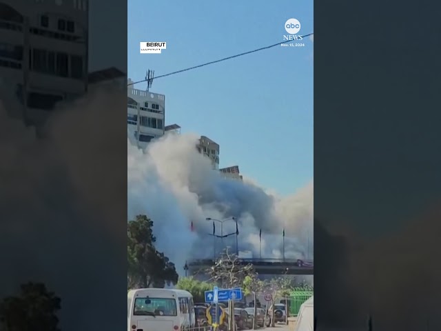 ⁣Israeli airstrike collapses building in the southern suburbs of Beirut #news #israel #lebanon