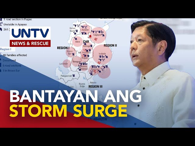 ⁣Storm surge o daluyong bunsod ng bagyong ‘Pepito’, dapat paghandaan sa coastal areas – PBBM