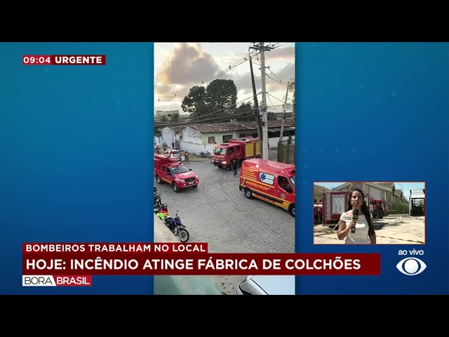 ⁣Incêndio atinge fábrica de colhões em Olinda, Pernambuco