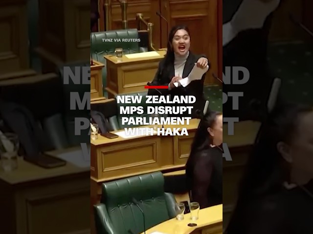 ⁣New Zealand MPs disrupt parliament with haka