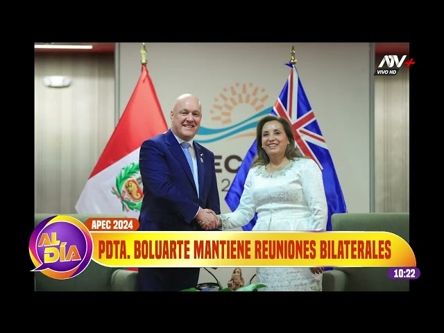 ⁣Presidenta Dina Boluarte mantiene reuniones bilaterales con autoridades internacionales