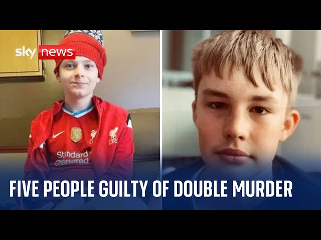 ⁣Five people found guilty of double murder of teenage boys