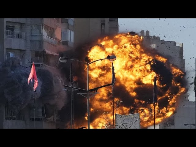 ⁣No Comment. Images impressionnantes d'explosions à Beyrouth après les frappes israéliennes