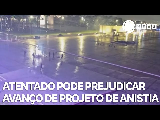 ⁣Atentado pode prejudicar avanço de projeto de anistia a presos do 8 de janeiro