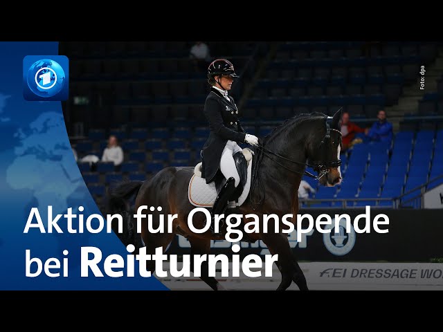 ⁣German Masters in Stuttgart: Aktion für Organspende bei Reitturnier