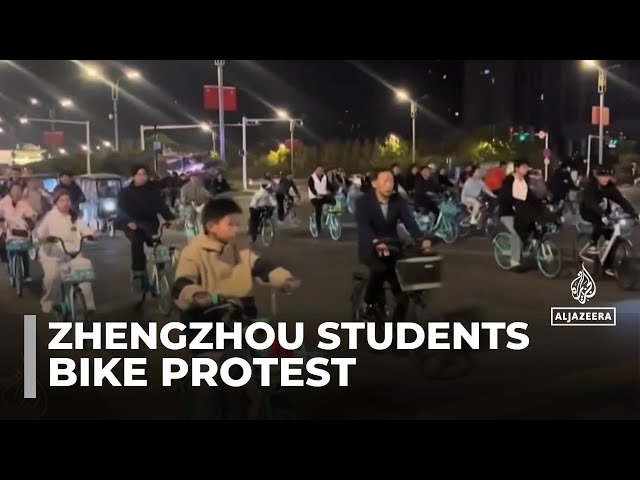 ⁣Cycling for change: Youth unemployment fuels mass bike protests in China