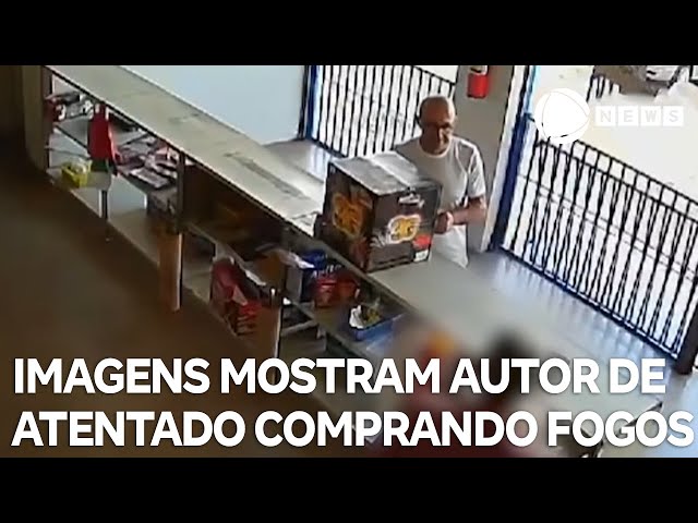 ⁣Novas imagens mostram autor de atentado comprando fogos dias antes do crime