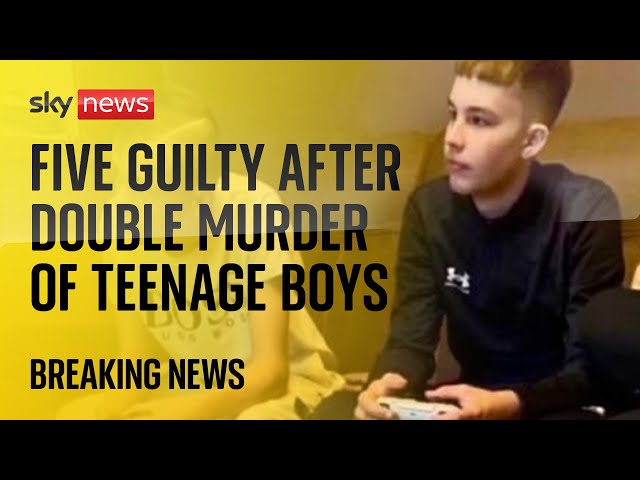 ⁣BREAKING: Five people guilty in case of mistaken-identity double murder of teenage boys