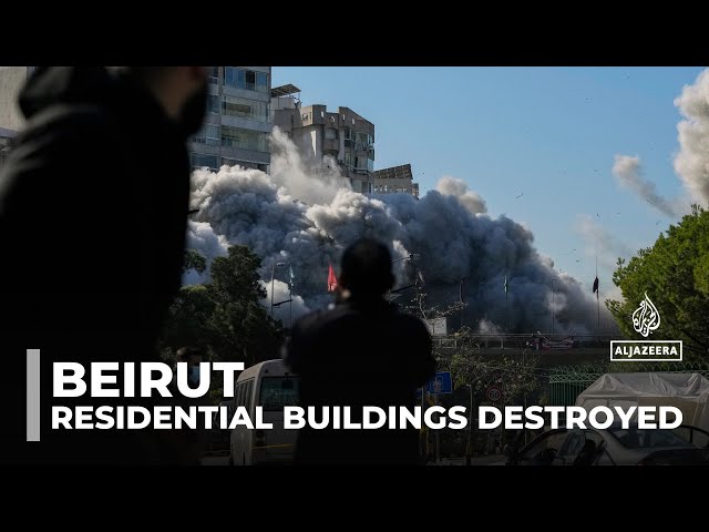 ⁣Beirut under bombardment: Residential buildings destroyed in southern suburb