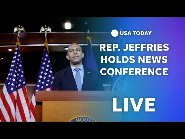 ⁣Watch live: Rep. Hakeem Jeffries holds news conference