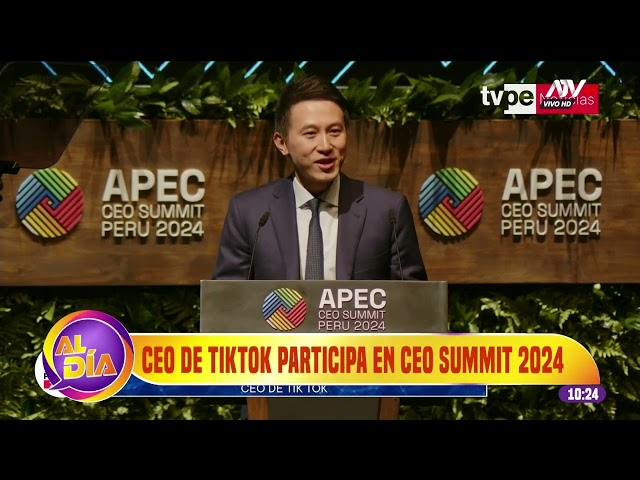 ⁣Shou Zi Chew, CEO de TikTok, participa en APEC CEO Summit 2024