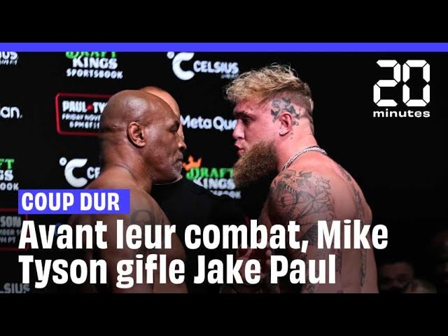 ⁣Boxe : Mike Tyson gifle le youtubeur Jake Paul avant leur duel