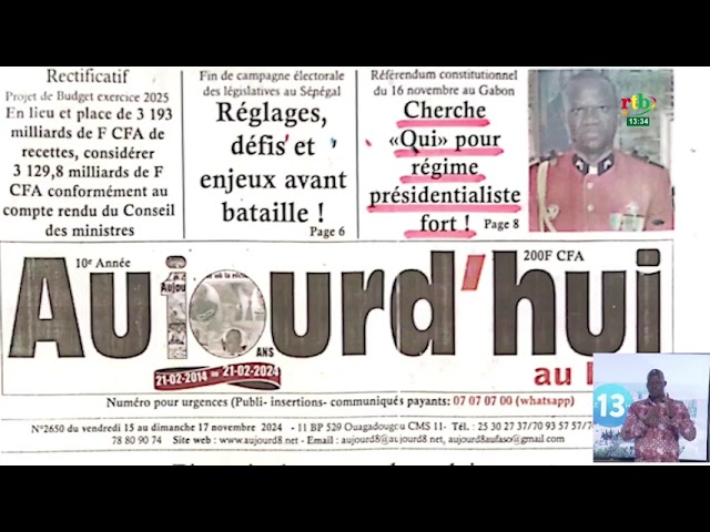 ⁣Revue de presse: la défaite des Etalons face au Sénégal à la Une