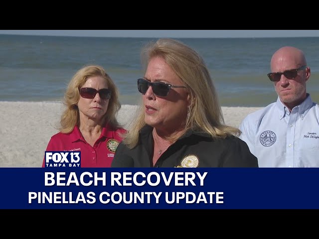 ⁣Pinellas County beach recovery news conference