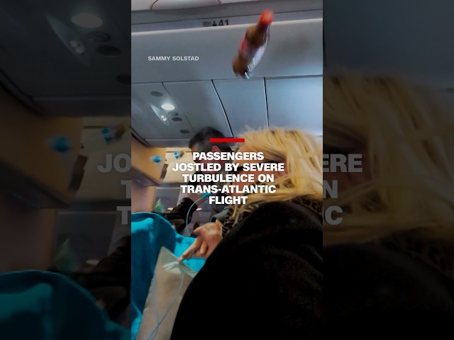 ⁣Passengers jostled by severe turbulence on trans-Atlantic flight