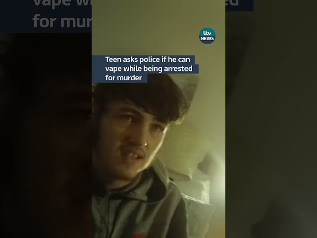 ⁣Teen asks police if he can vape while being arrested for murder