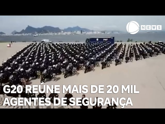 ⁣G20 reúne mais de 25 mil agentes de segurança no Rio de Janeiro