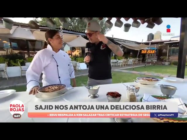 ⁣¡Para chuparse los dedos! Sajid Fonseca prueba una deliciosa birria al estilo Jalisco | DPC