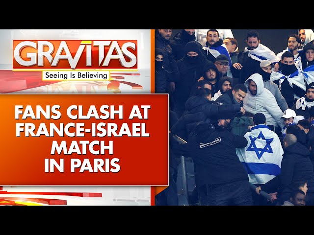 ⁣Scuffle Breaks Out During France-Israel Match in Paris | GRAVITAS