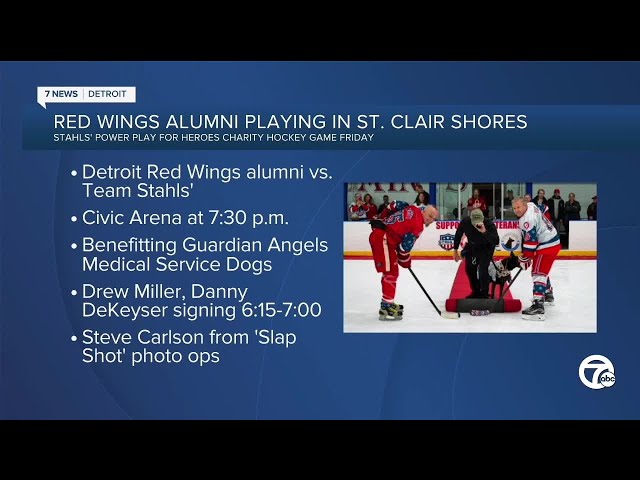 ⁣Red Wings alumni playing in Stahls' Power Play for Heroes charity game Friday in St. Clair Shor