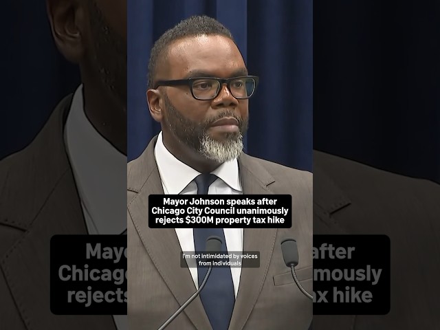 ⁣Mayor Johnson speaks after Chicago City Council unanimously rejects $300M property tax hike