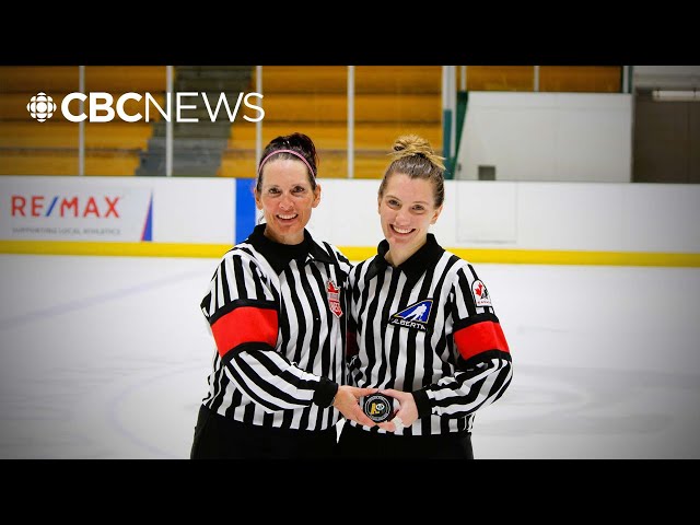 ⁣Want to ref hockey? This mom and daughter know what it takes