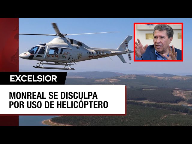 ⁣Ricardo Monreal se disculpa por usar helicóptero para sus traslados