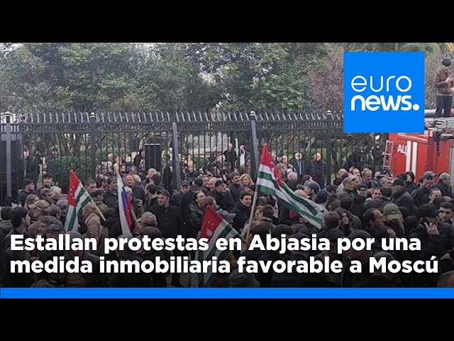 ⁣Estallan protestas en Abjasia por una medida inmobiliaria favorable a Moscú