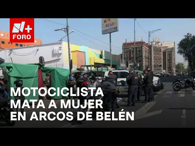 ⁣Motociclista a exceso de velocidad atropella y mata a mujer en Arcos de Belén, CDMX - Las Noticias