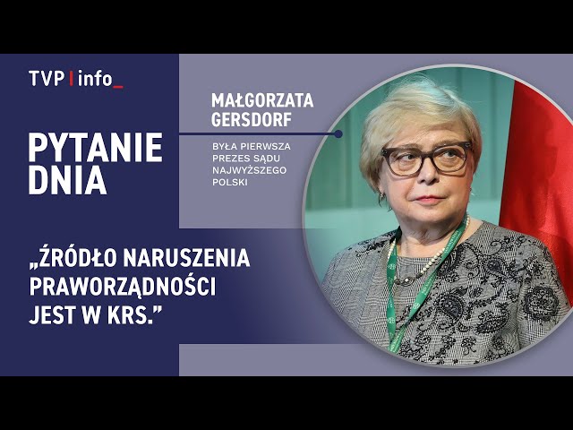 Małgorzata Gersdorf: Ciągle rozważamy różne scenariusze co do neosędziów | PYTANIE DNIA