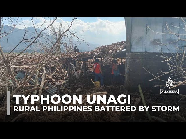 ⁣Typhoon Unagi: Rural Philippines battered by storm