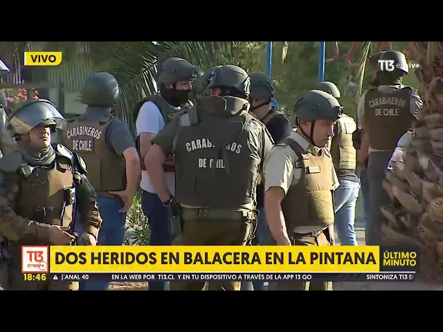 ⁣Operativo policial en La Pintana: dos personas heridas tras balacera