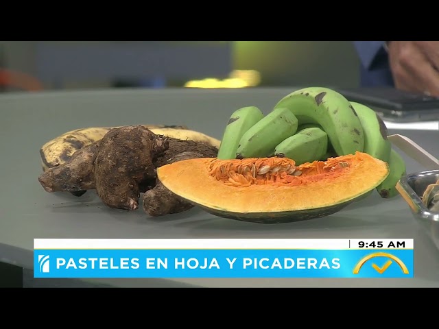 Pasteles en hoja y picaderas