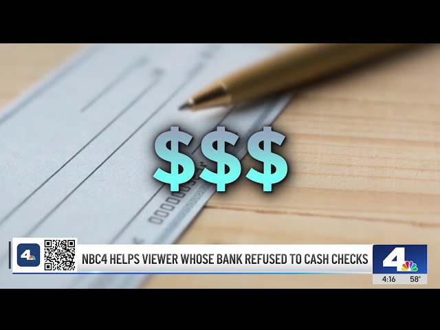 ⁣NBC4 helps viewer whose bank refused to cash checks