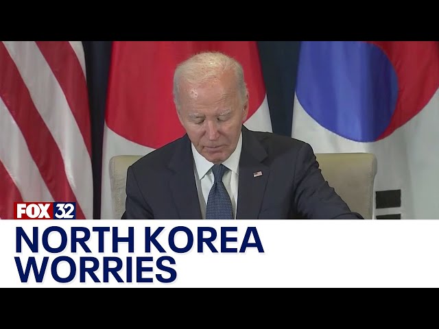 ⁣Biden meets with leaders of South Korea, Japan over concerns about North Korea