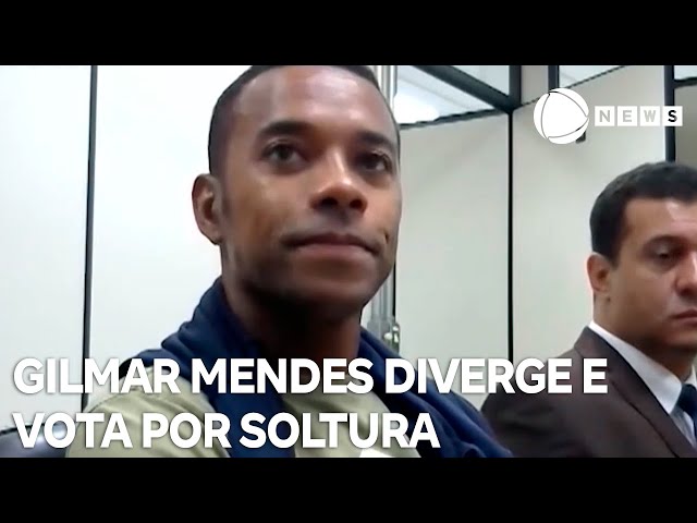 ⁣Gilmar Mendes diverge e vota pela soltura de ex-jogador Robinho