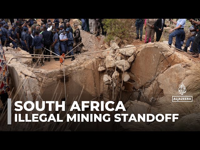 ⁣South Africa's illegal mining standoff: Families say 4,000 workers are trapped underground