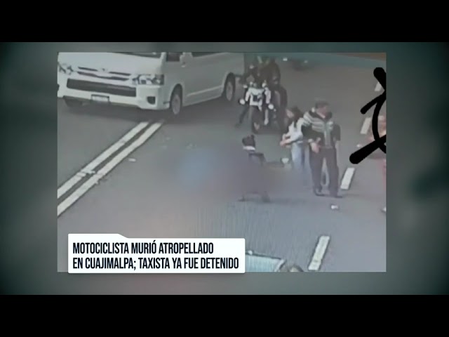 ⁣Familia que viajaba en moto fue atropellada por un taxista en Cuajimalpa, CDMX